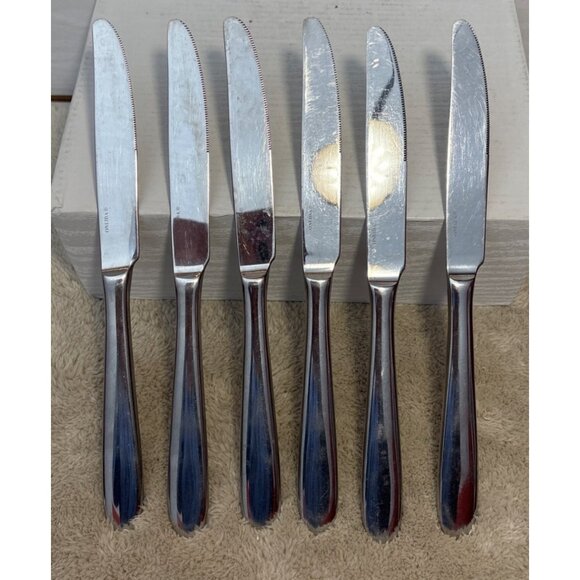 6 Oneida Mooncrest Stainless Steel Dinner Knives 9.25" - Picture 2 of 7